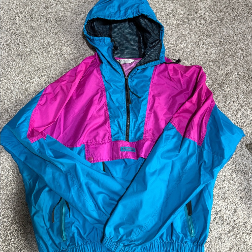 Patagonia Blue and Pink Hooded Jacket
